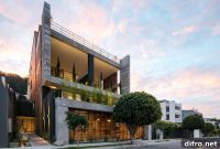 Zambeze House with Green Facade and Double-Story Porch