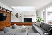 Ottawa Home Addition: Marble and Wood Modern Makeover