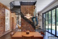 Foster Road Retreat Showcases Brick Walls and Spiral Staircase