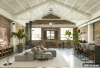 Renovated Modern Industrial Loft in Barcelona with Character