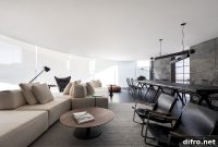 Minimalist Black and White Interior with Iconic Decor