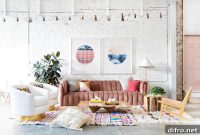 Eclectic Brick Wall Living Rooms: Color and Pattern Ideas