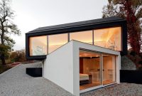 Modern Black-and-White Studio House with Twisted Geometry