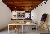 Modern Home Office Designs with Durable Concrete Floors