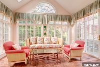 Traditional Sunroom Color Ideas: Bright Walls and Decor