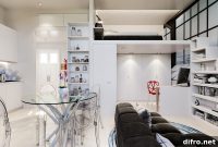 29 sqm White Studio Apartment: Stylish Space-Saving Layout