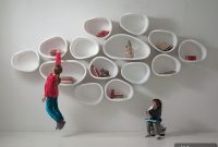 Abstract Geometric Wall Shelves for Modern Displays