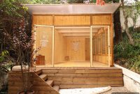 Sunlit Garden Yoga Studio in a Wooded Backyard