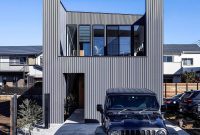 Modern Japanese Home with Private Decks in Gray, White and Wood