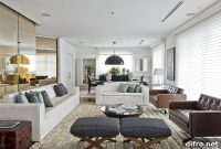 Bronze Apartment: Contemporary Interior with Bold Color Accents