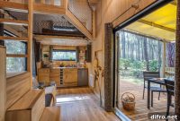 30-Square-Meter Forest Tiny House with Space-Savvy Wood Interior
