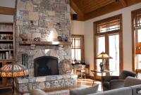 Floor-to-Ceiling Stone Fireplace: Transform Your Living Room