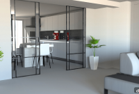 Glass Partitions Transform Open Floor Plans and Preserve Light