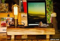 Sustainable Wooden Dock Lamp with Multifunctional Design