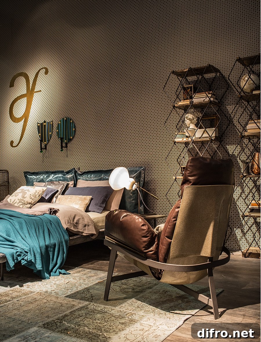 Smart bookshelf and display for the trendy modern bedroom