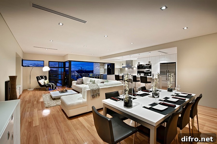 Fabulous living space of the contemporary Perth residence by Residential Attitudes