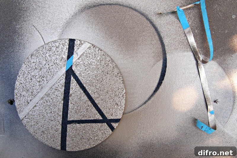 Remove tape from painted coaster