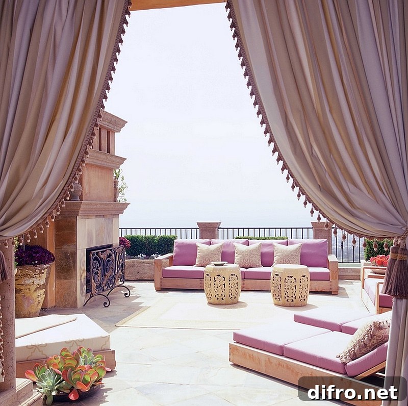 Fabulous Moroccan porch exudes elegance and opulence