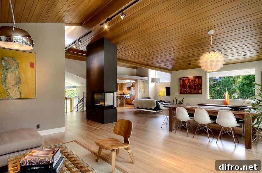 Fabulous midcentury modern home with inviting warmth