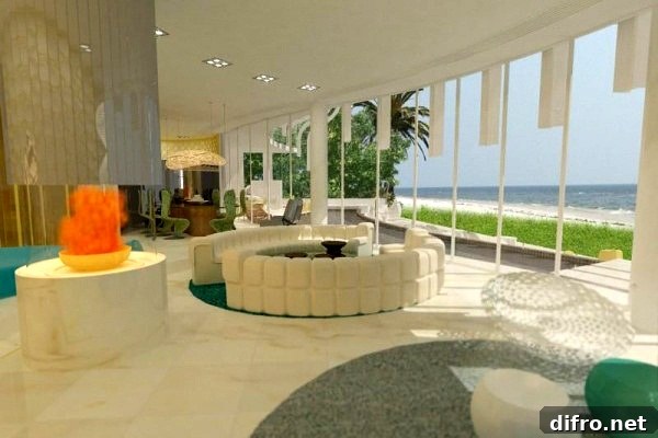 Interior details and design elements in Aura villa