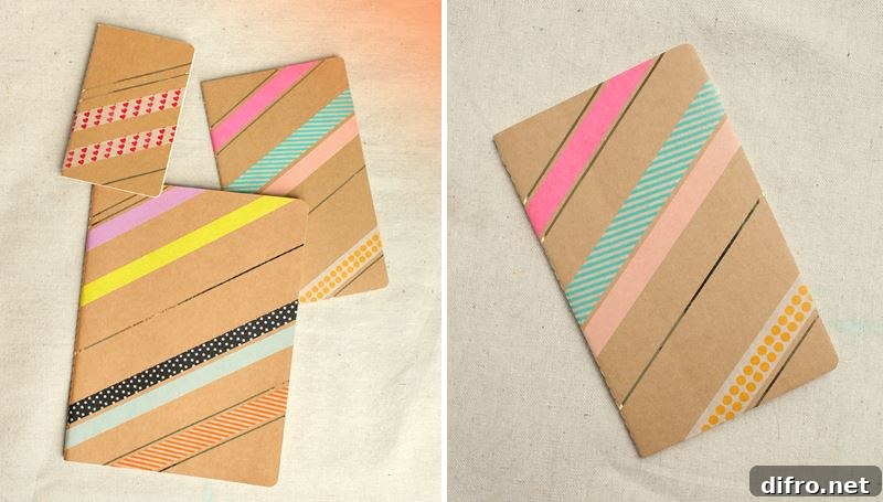 Washi tape journals from Design Love Fest