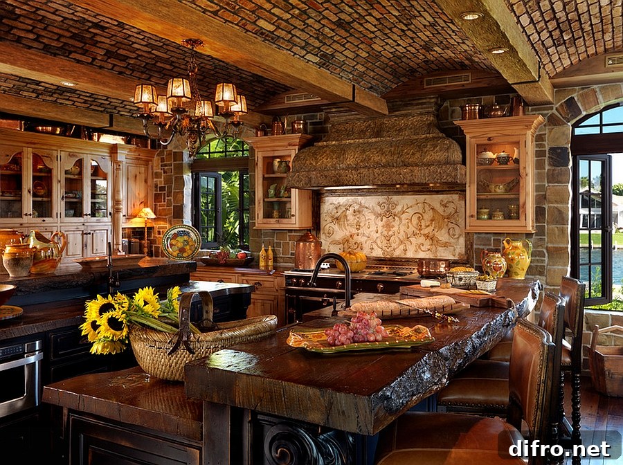 Amazing Mediterranean kitchen transports you into a dreamy, cozy setting! [Design: Robert & Laura Wade]
