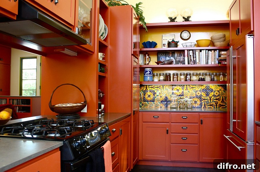 Small Mediterranean kitchen idea [Design: Shannon Malone]