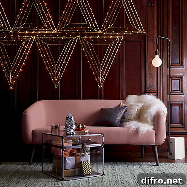 Arrangement of Wall Mounted Christmas Trees