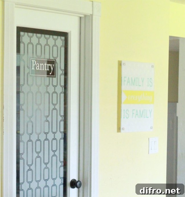 Pantry Door with Decorative Film