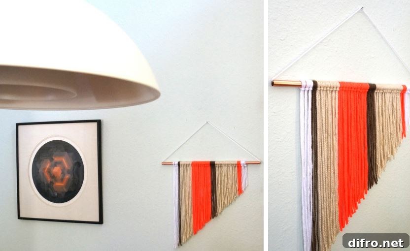 Modern DIY wall hanging