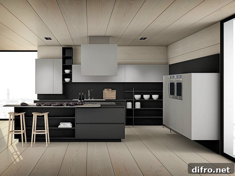 Black brings sophisticated beauty to the modern kitchen