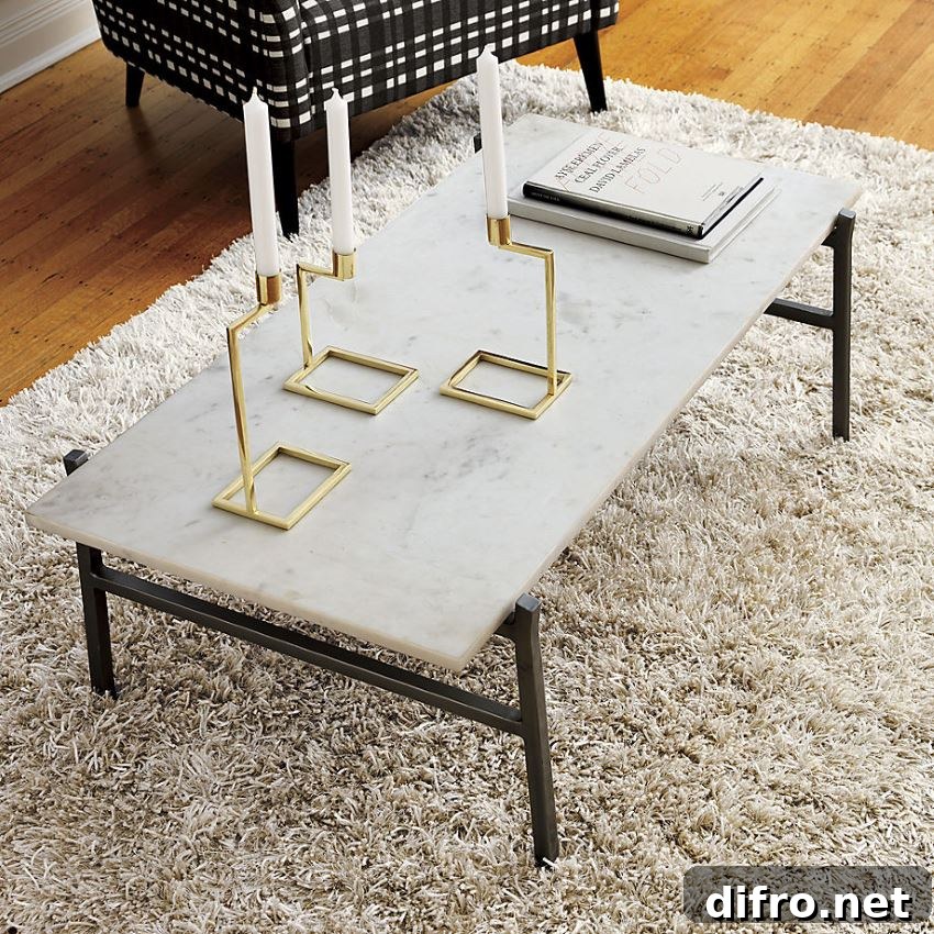 Marble coffee table from CB2