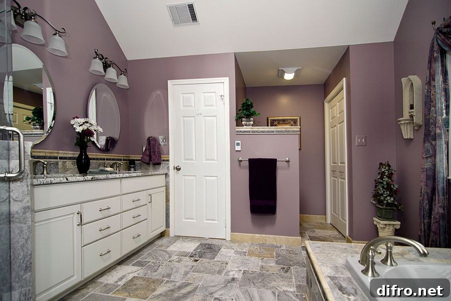 Give your contemporary bathroom some purple magic! [Design: Summit Design Remodeling]