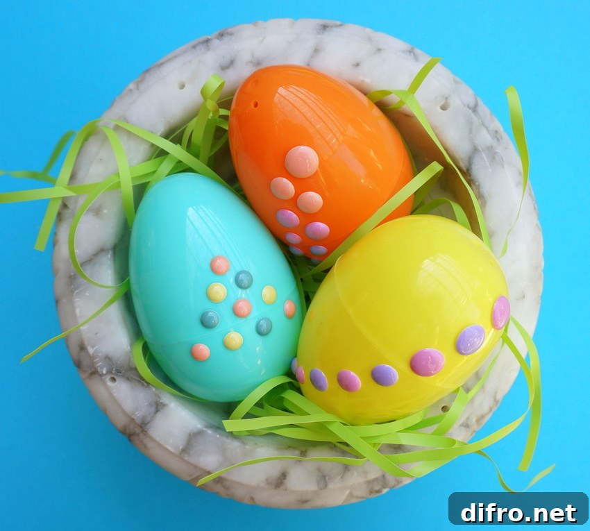 Easter egg sticker decoration project