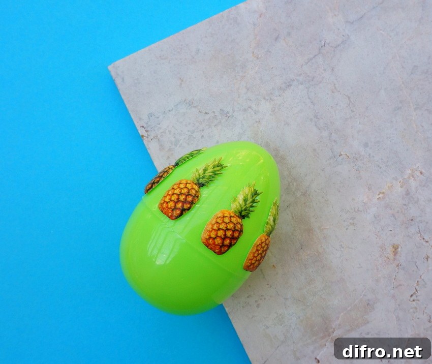Plastic Easter egg decorating project