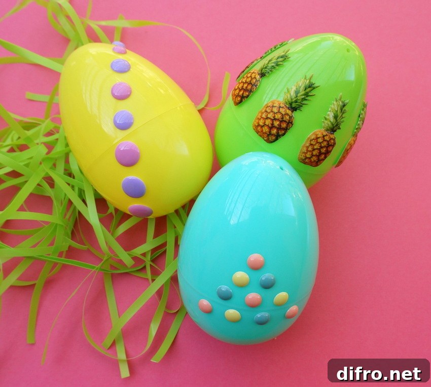 Colorful Easter egg sticker project