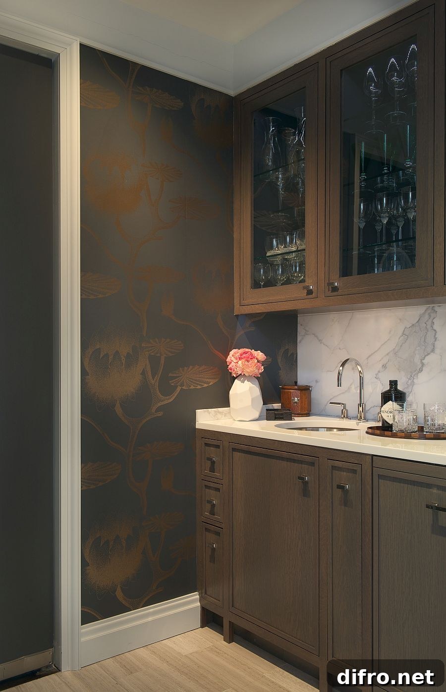 Chic bar design exudes sophistication