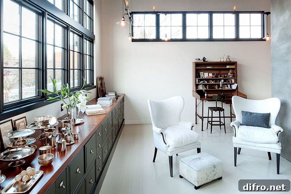 1930s steel-framed factory window inspired additions bring a sense of authenticity