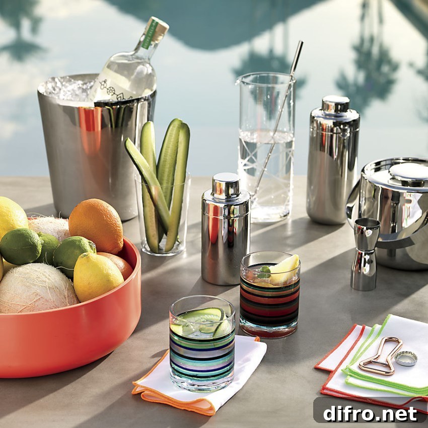 Modern bar setup from CB2