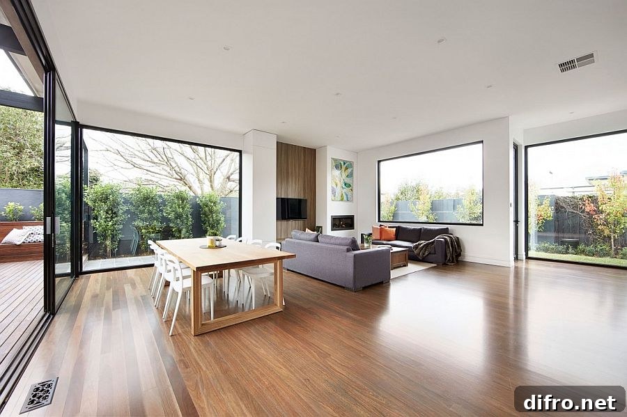 New social zone of the renovated Aussie home