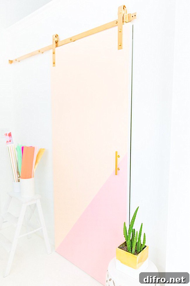 Colorblocked barn door from Sugar & Cloth