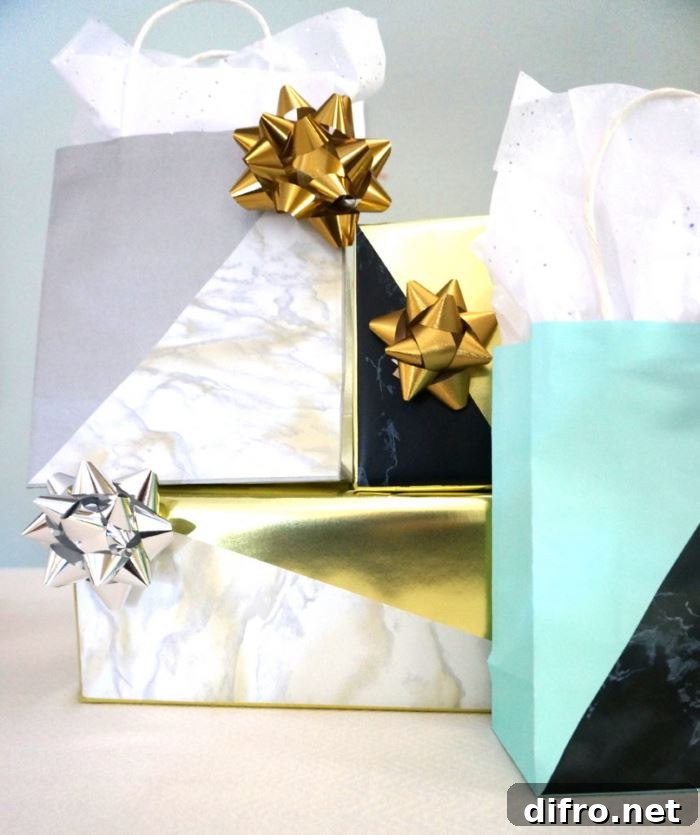 Geo gift wrap tutorial from Mirror80