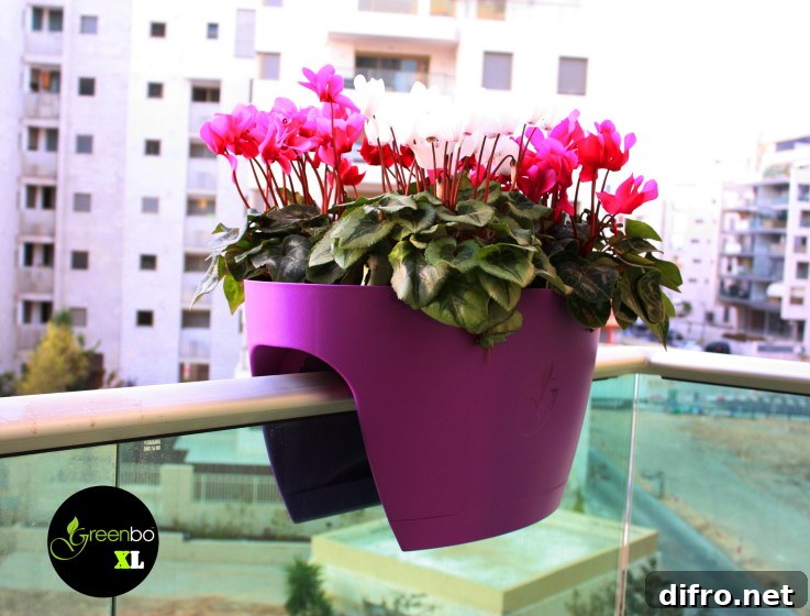 Add some color to any small balcony