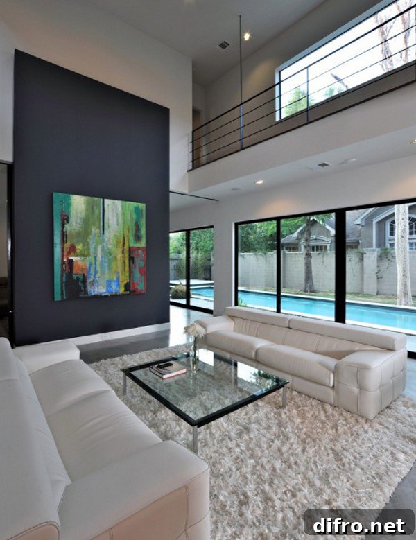 Interior view with transparent partitions