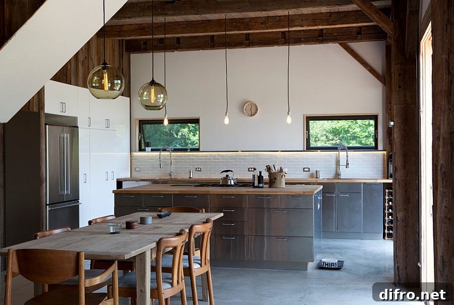 Butcher block countertops for the rustic kitchen