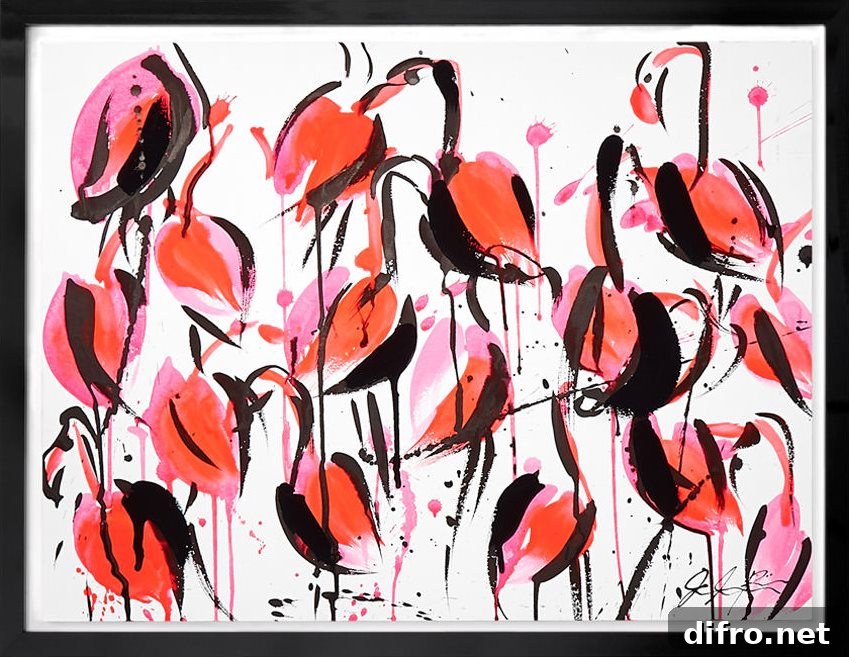 Flamingo artwork by Jenna Snyder-Phillips