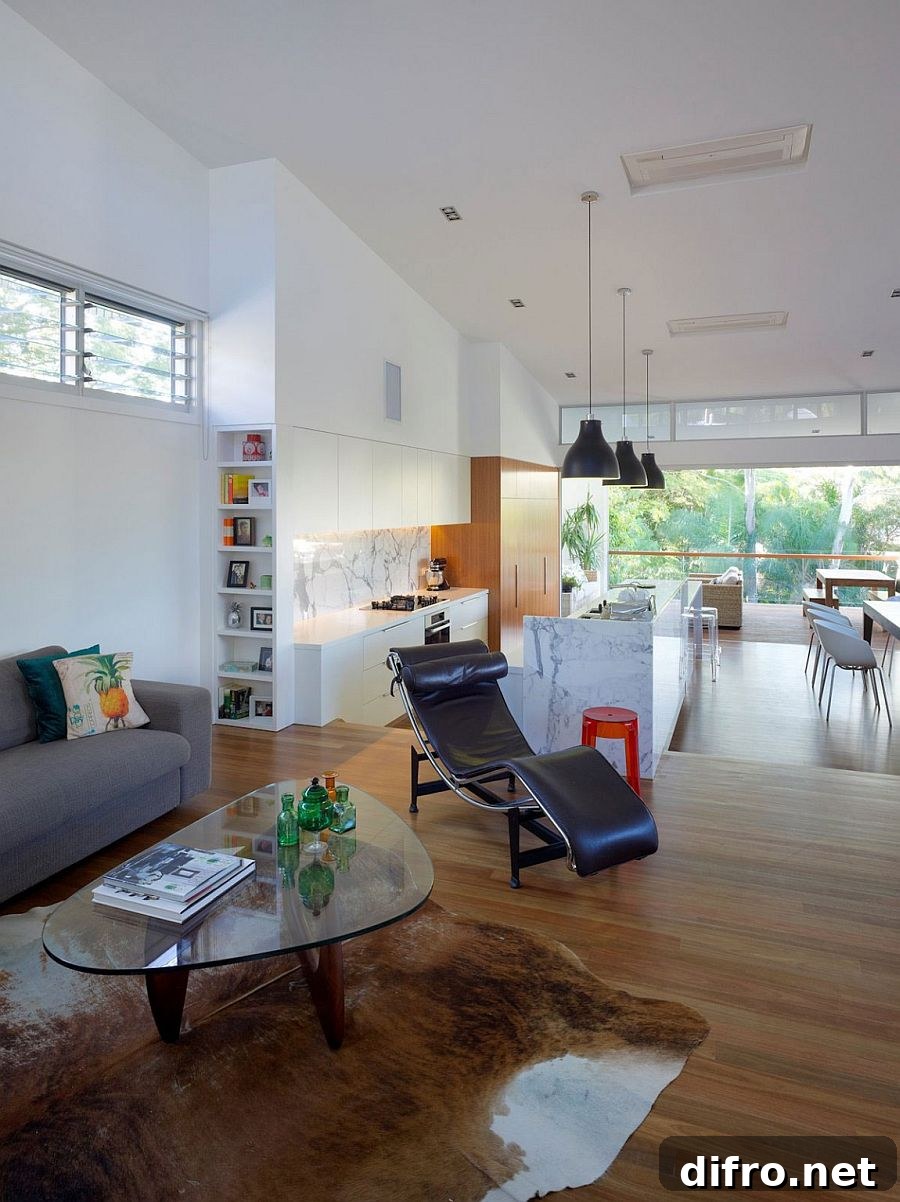 Series of internal steps fashion the smart, family home