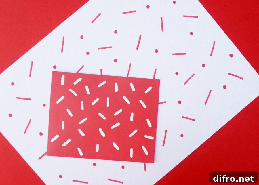 Sprinkle pattern for holiday gift wrap