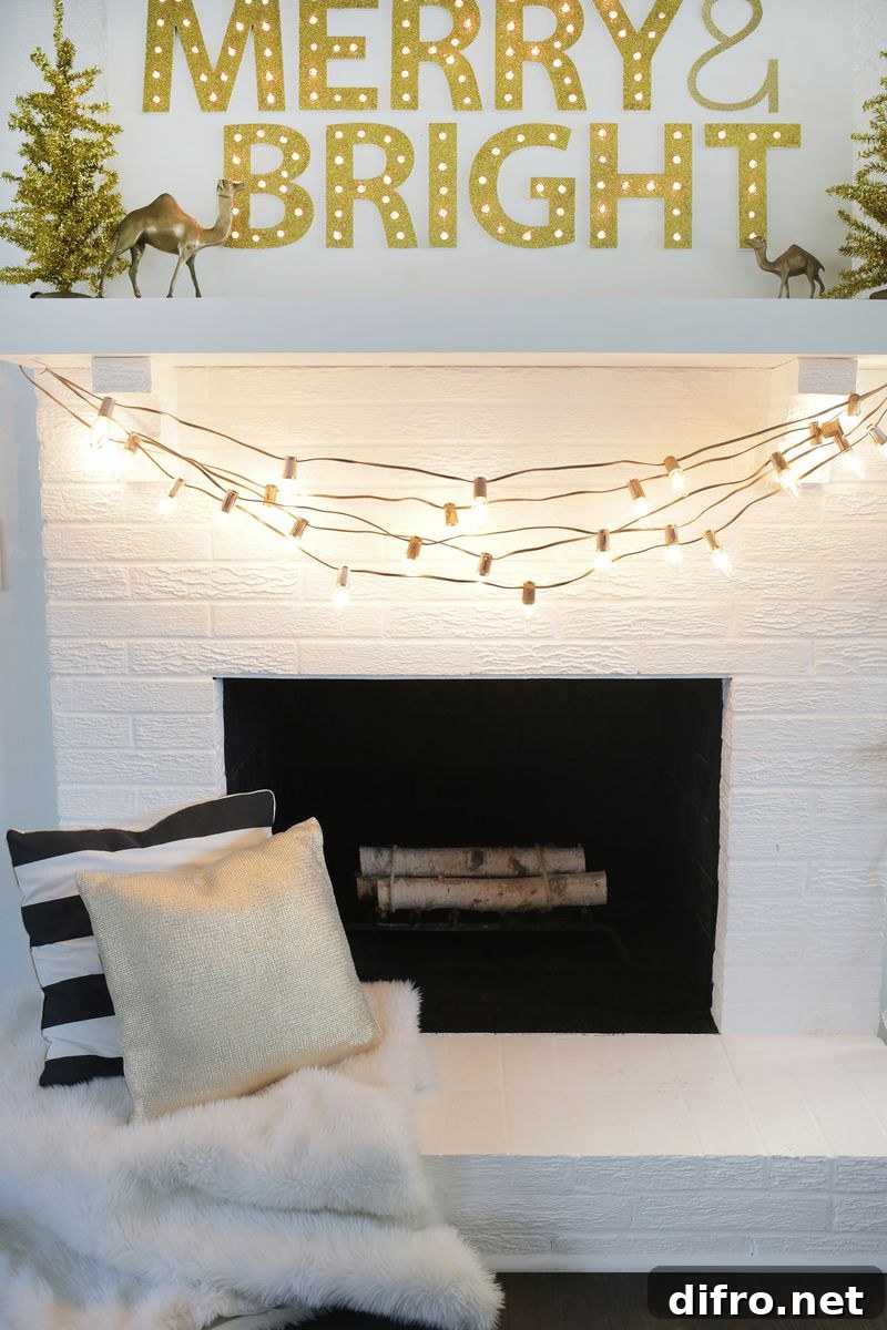 DIY painted Christmas lights from A Beautiful Mess
