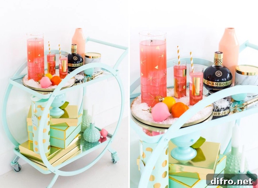 Bar cart from Sugar & Cloth
